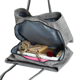 Women Canvas Vintage 3 Main Pockets Casual Handbag
